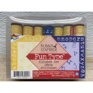 2002 Rubber Stampede Alphabet Stamp Set New